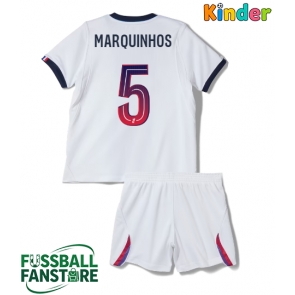 Paris Saint-Germain Marquinhos #5 Replik Auswärtstrikot Kinder 2026-27 Kurzarm (+ Kurze Hosen)